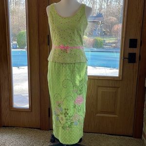 Dolce Summer Embroidered Maxi Pencil Skirt